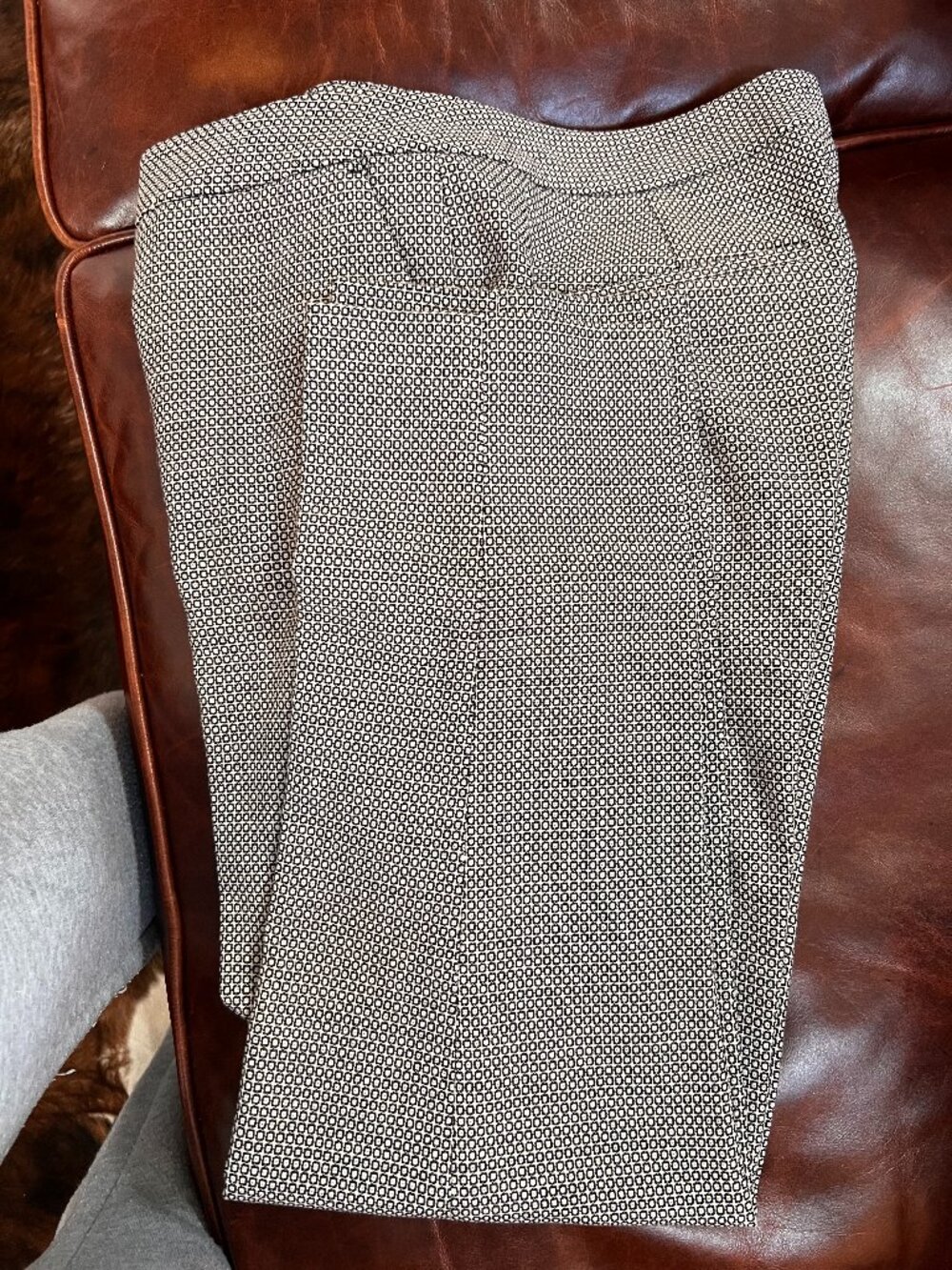 Halogen Taylor Fit Retro Sqr Pants Size 10 Black White Workwear Trouser sz 6